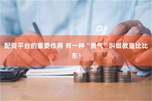 配资平台的重要作用 有一种“贵气”叫做教皇比比东！
