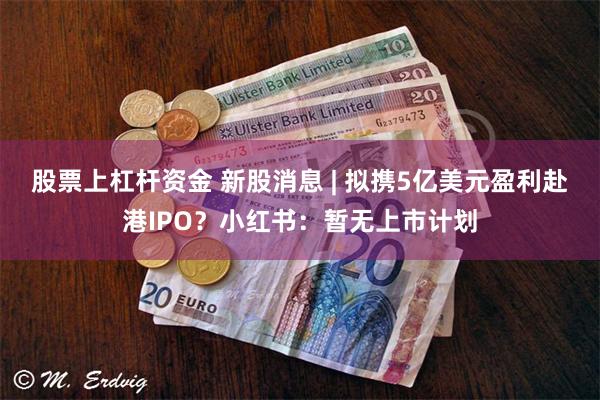 股票上杠杆资金 新股消息 | 拟携5亿美元盈利赴港IPO？小红书：暂无上市计划