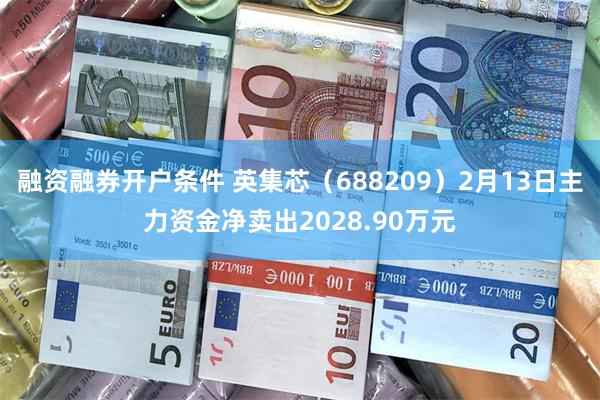 融资融券开户条件 英集芯（688209）2月13日主力资金净卖出2028.90万元